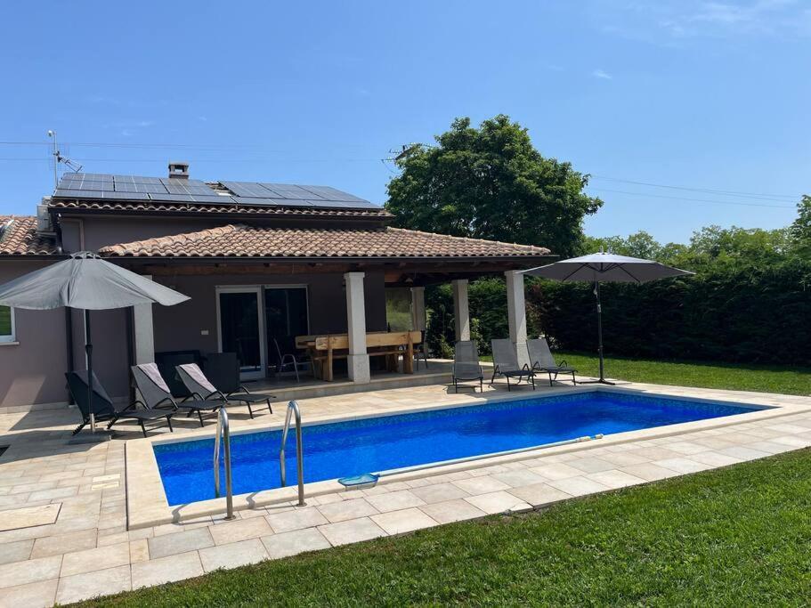 Modern House With Private Pool Villa Zminj Bagian luar foto
