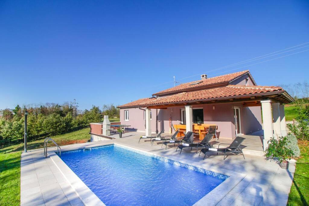Modern House With Private Pool Villa Zminj Bagian luar foto