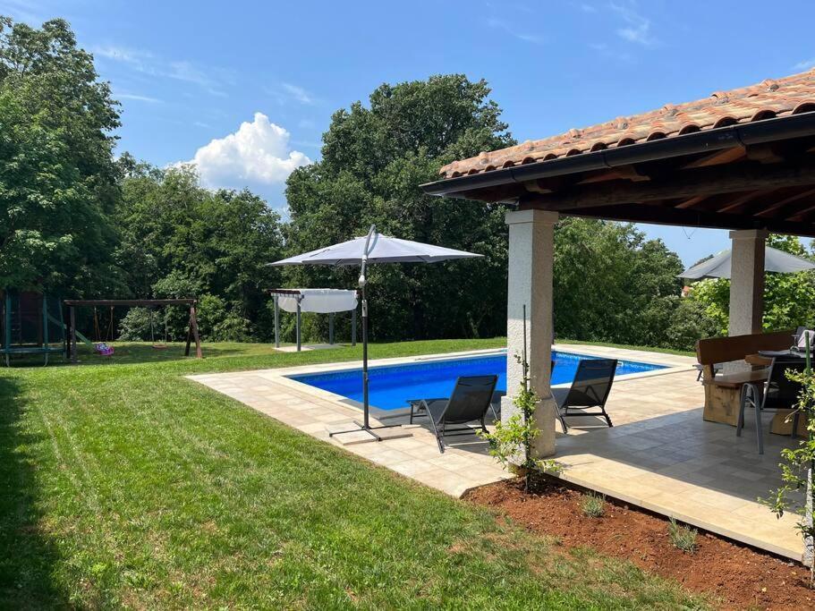 Modern House With Private Pool Villa Zminj Bagian luar foto